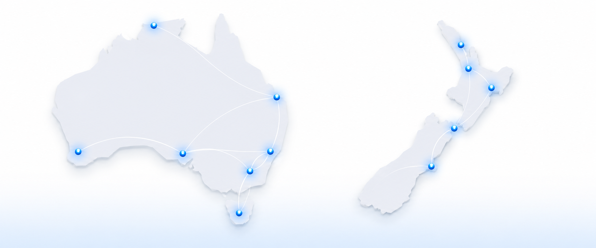 NZ and Australia jurisdiction coverage map